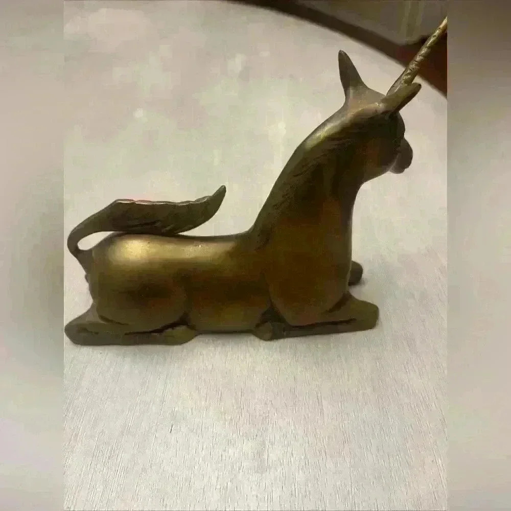 Vintage Solid Brass Unicorn Figurine - Picture 2 of 5
